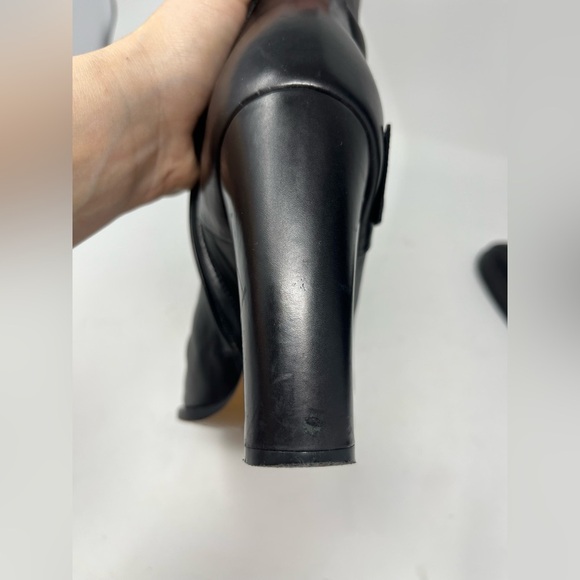 Dior Vintage Grommet Buckle Logo Black Leather Boot Galliano Rare size 39 EU - Picture 13 of 16